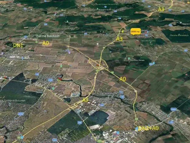 Teren Intravilan de Vânzare Moara Vlăsiei, Ilfov - Spațiu Ideal pentru Dezvoltare Industrială și Comercială - imaginea 3